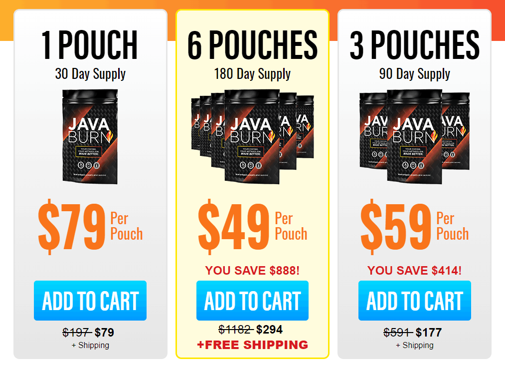 javaburn pricing option 1